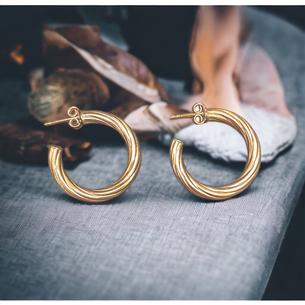 Italian Sterling Silver Hoop Earrings